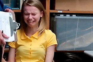 Crying Small Russian Teen Thief Humiliated by Officer