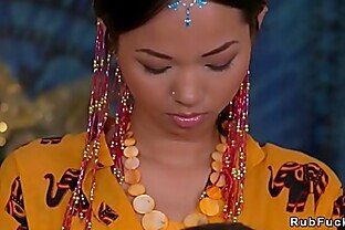Asian Yoga Teacher Licked and Fucked