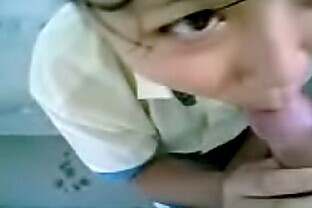 Indonesian Cleaning Lady Blowjob Handjob