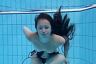 Cute Umora Swimming Nude in Pool